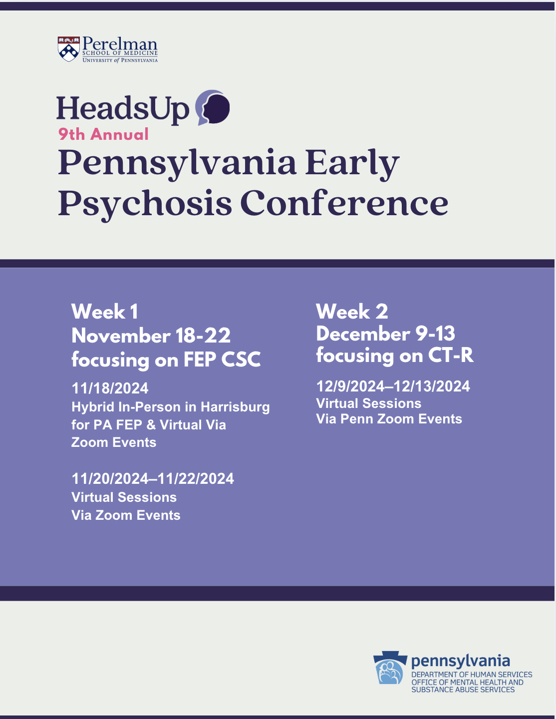 Annual PA Early Psychosis Conference - HeadsUp